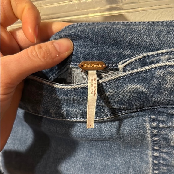 Free People women’s Denim Button-Up Skirt - Picture 2 of 5